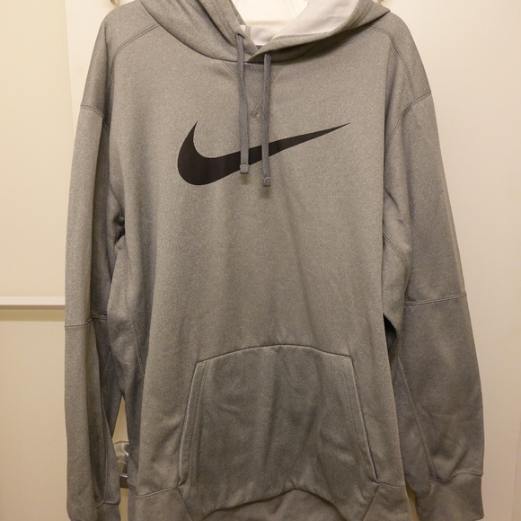 Nike Thermafit Big Swoosh Grey Black - Picture 1 of 5